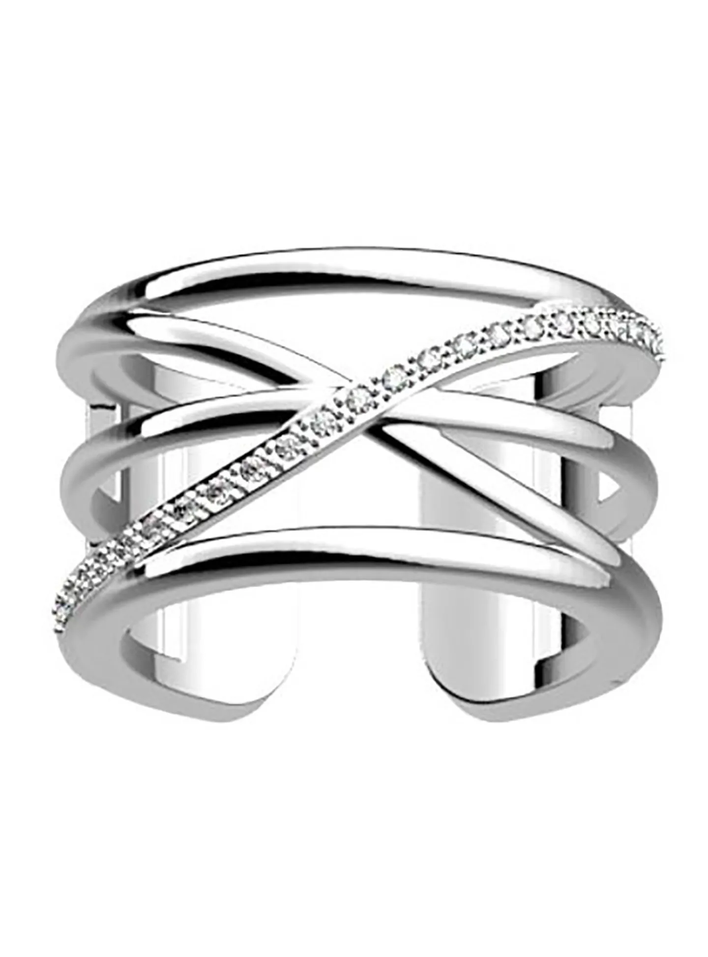 Bague Les Georgettes Louxor argentée 12mm_x005f_x000D_Collection Les Précieuses