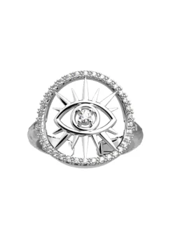 Bague Les Georgettes Oeil argenté_x005f_x000D_16mm
