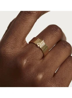 Bague PD PAOLA SUPER NOVA_x005f_x000D_en argent plaqué or