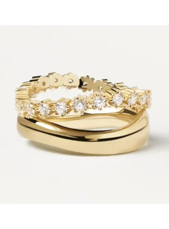 Bague PdPaola Motion Gold en argent doré - taille 52