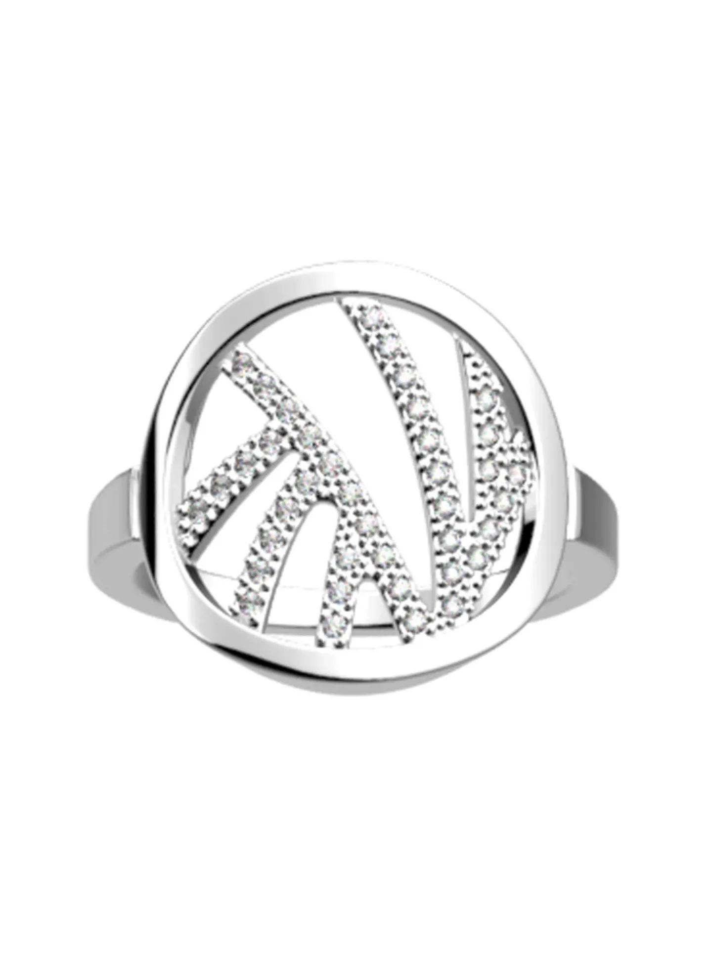 Bague Perroquet Les Georgettes argentée oxydes16 mm