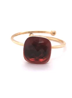 BAGUE REGLABLE ACIER DORE reglable