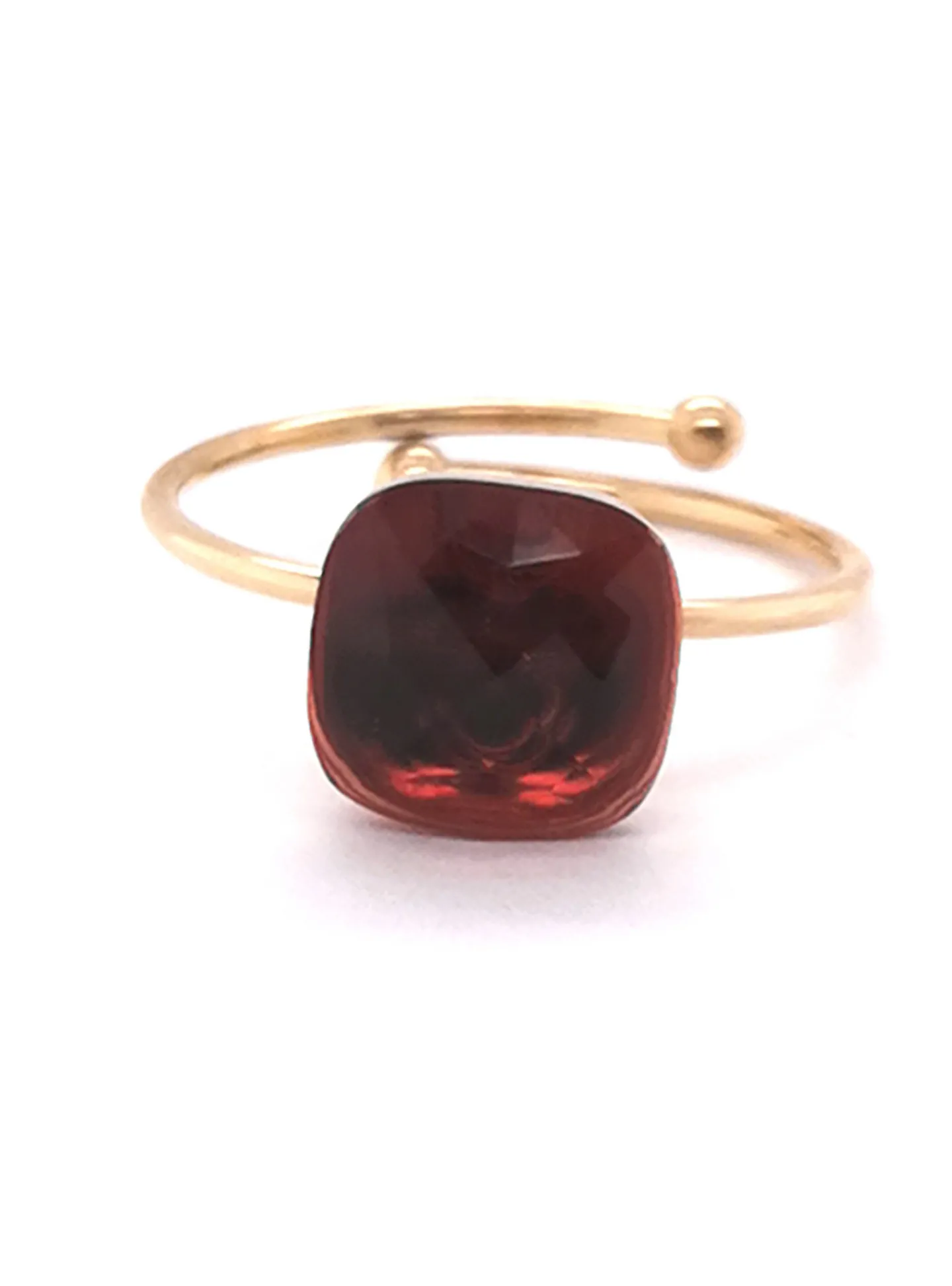 BAGUE REGLABLE ACIER DORE reglable