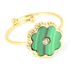 Bague réglable Zag Bijoux Flore malachite
