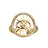 Bague ronde Les Georgettes Oeil dorée 16mm_x005f_x000D_Collection Les Précieuses
