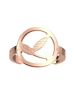 Bague ronde Les Georgettes Epis de blé rosée 16mm