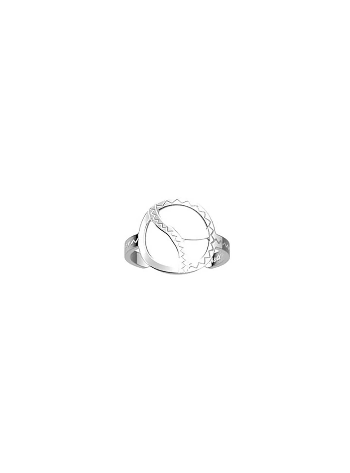 Bague ronde Les Georgettes Boucles argentée 16mm