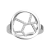 Bague ronde Les Georgettes Girafe argentée 16mm_x005f_x000D_Collection Les Précieuses