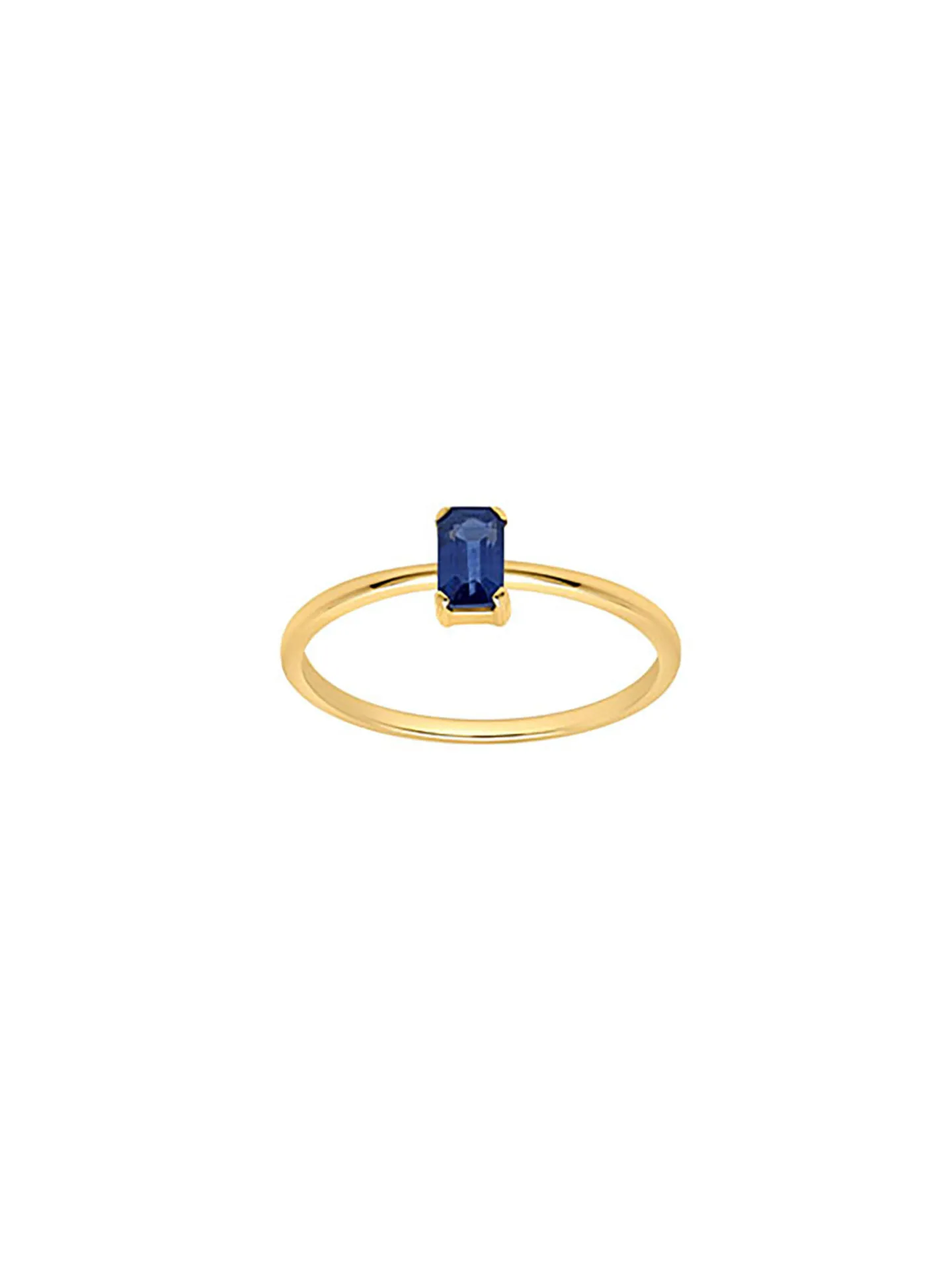 Bague saphir taille émeraude