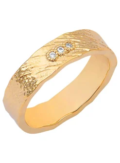 Bague Saunier plaqué or oxydes Chenaie