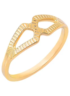 Bague Saunier plaque or ligne tilleul