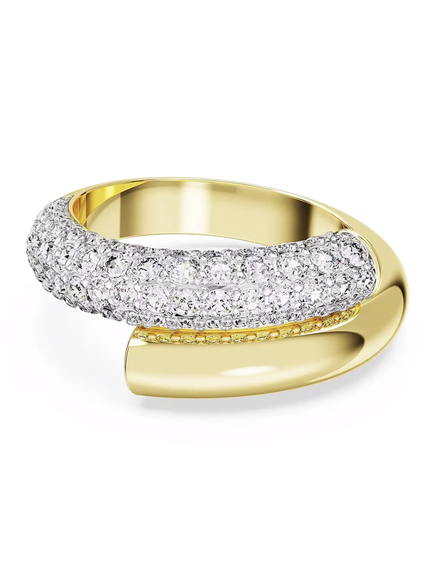 Bague Swarovski Dextera dorée T58