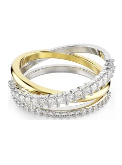 Bague Swarovski Hyperbola bicolore 3 rangs T52