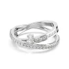 Bague Swarovski Hyperbola deux anneaux_x005f_x000D_T55