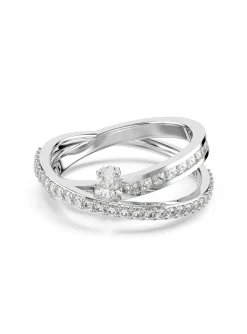 Bague Swarovski Hyperbola deux anneaux_x005f_x000D_T55
