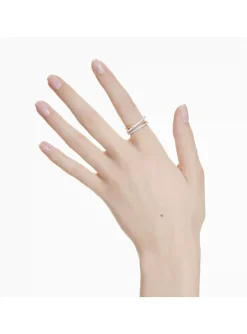 Bague Swarovski Hyperbola bicolore 3 rangs 55