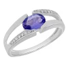 Bague tanzanite et diamants