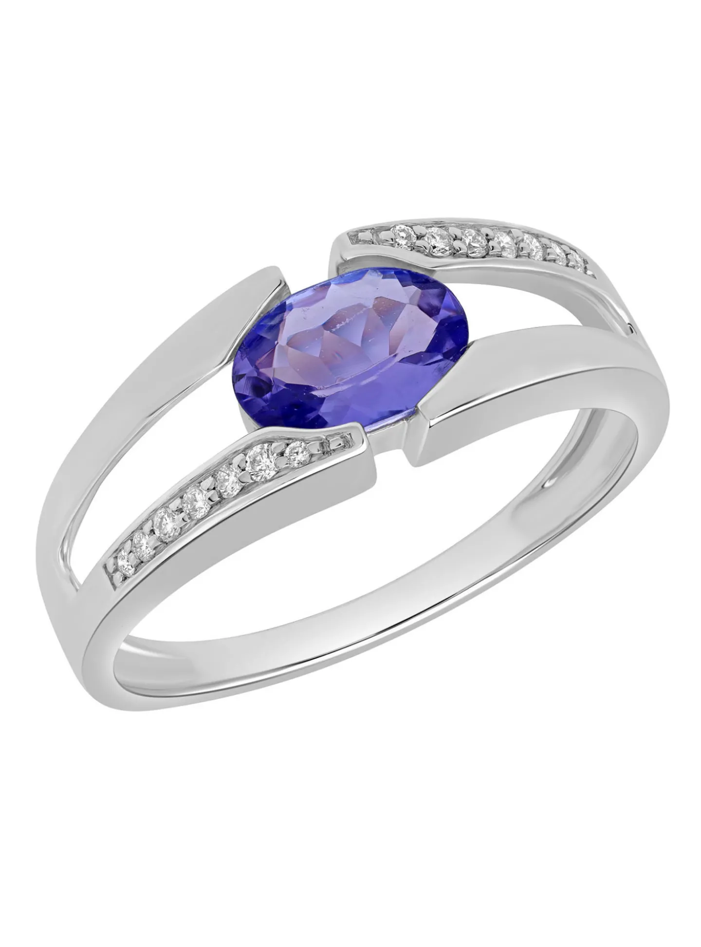 Bague tanzanite et diamants