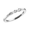 Bague trilogie diamant or blanc 18 carats