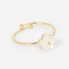 Bague Zag Bijoux acier et fleur nacre