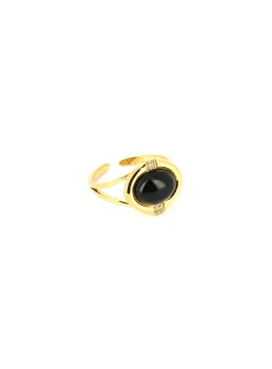 Bague Zag Bijoux Arion cabochon onyx