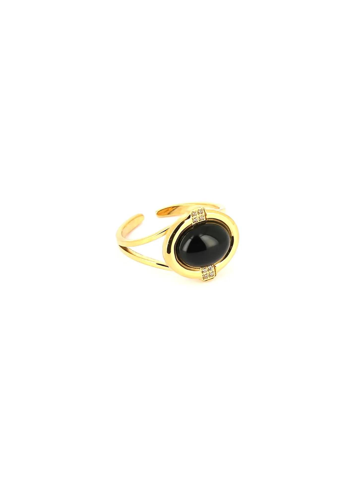 Bague Zag Bijoux Arion cabochon onyx
