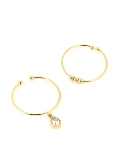 Bague Zag Bijoux Carole acier doré