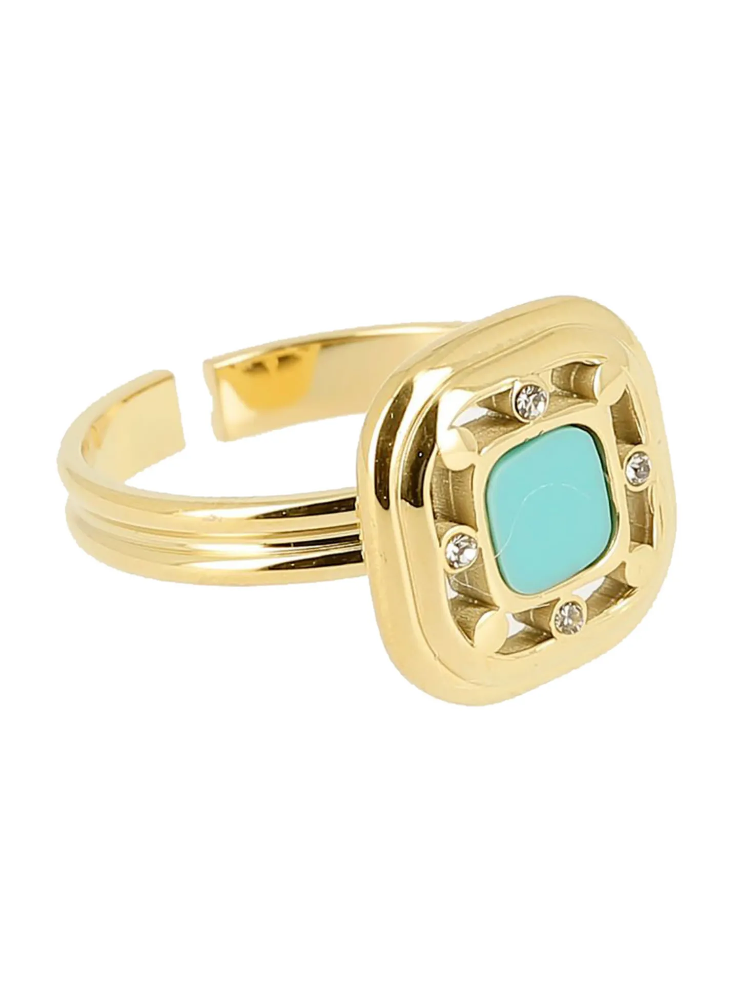 Bague Zag Bijoux Gasby turquoise