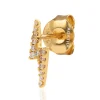 Boucle d'oreille Agatha Eclair argent doré oxydes