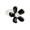 Boucle d'oreille Agatha Suzon argent émail noir
