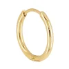 Boucle d'oreille créole individuelle Zag Bijoux dorée Taille L
