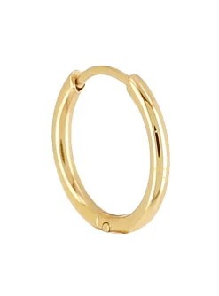Boucle d'oreille créole individuelle Zag Bijoux dorée Taille L