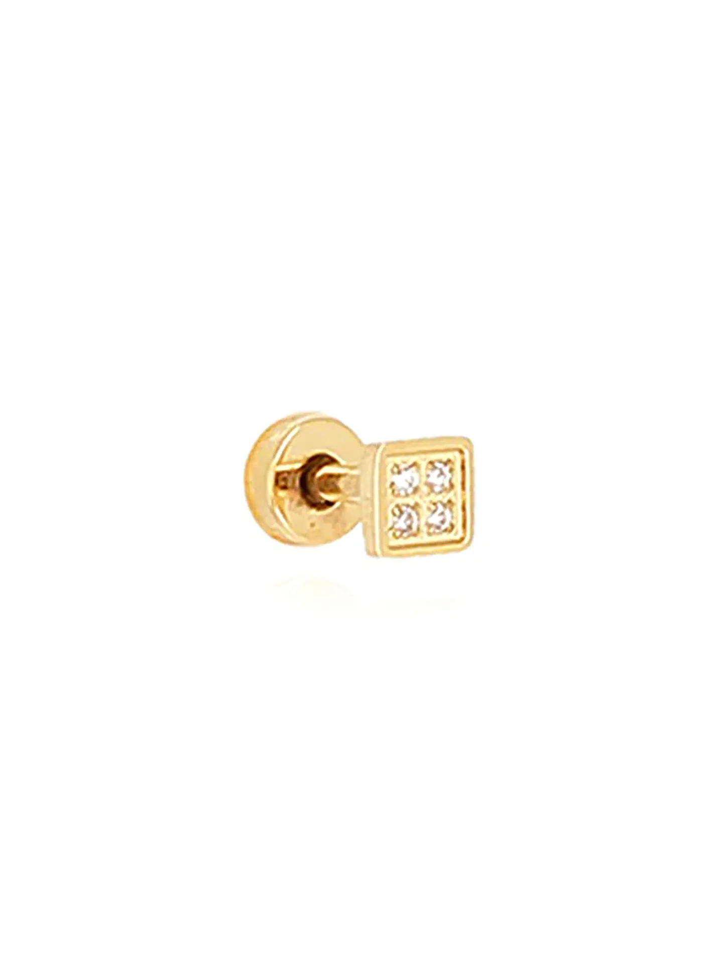 Boucle d'oreille individuelle Zag Bijoux Pacheco_x005f_x000D_acier doré oxyde