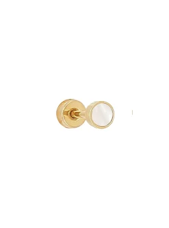 Boucle d'oreille individuelle Zag Bijoux Kamorta_x005f_x000D_acier doré Taille S