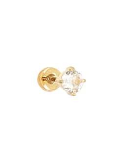 Boucle d'oreille individuelle Zag Bijoux Menorca_x005f_x000D_acier doré Taille M