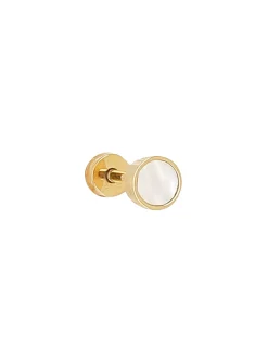 Boucle d'oreille individuelle Zag Bijoux Kamorta_x005f_x000D_acier doré Taille M