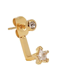 Boucle d'oreille individuelle Zag Bijoux Etoile_x005f_x000D_acier doré oxyde