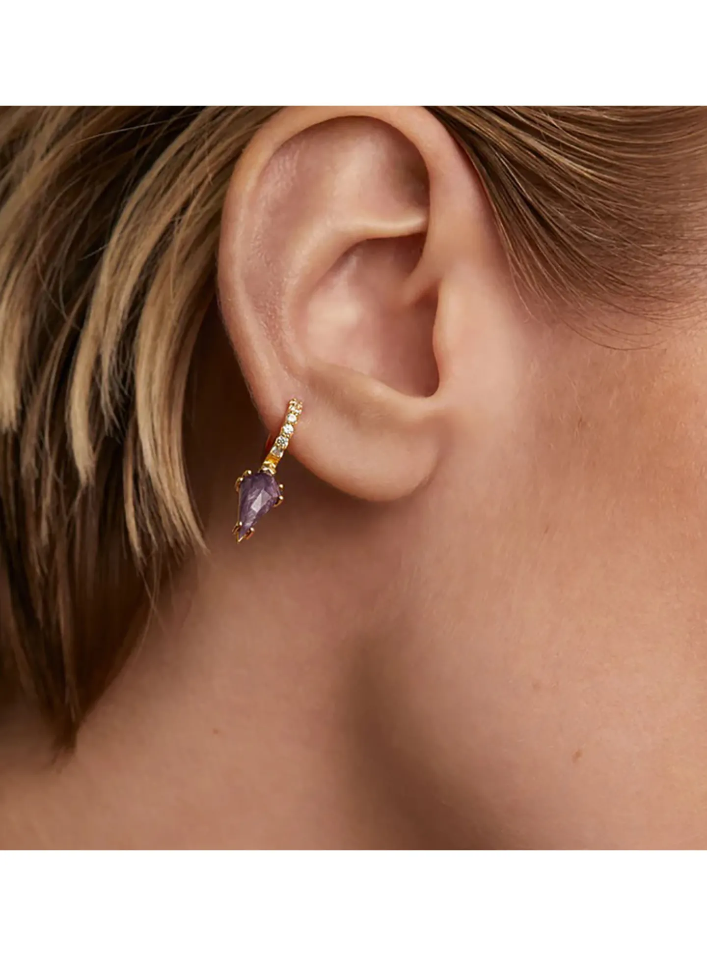 Boucle d'oreille individuelle PdPaola Naoki Charoïte