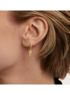 Boucle d'oreille individuelle PdPaola Naoki Quartz_x005f_x000D_rutilé