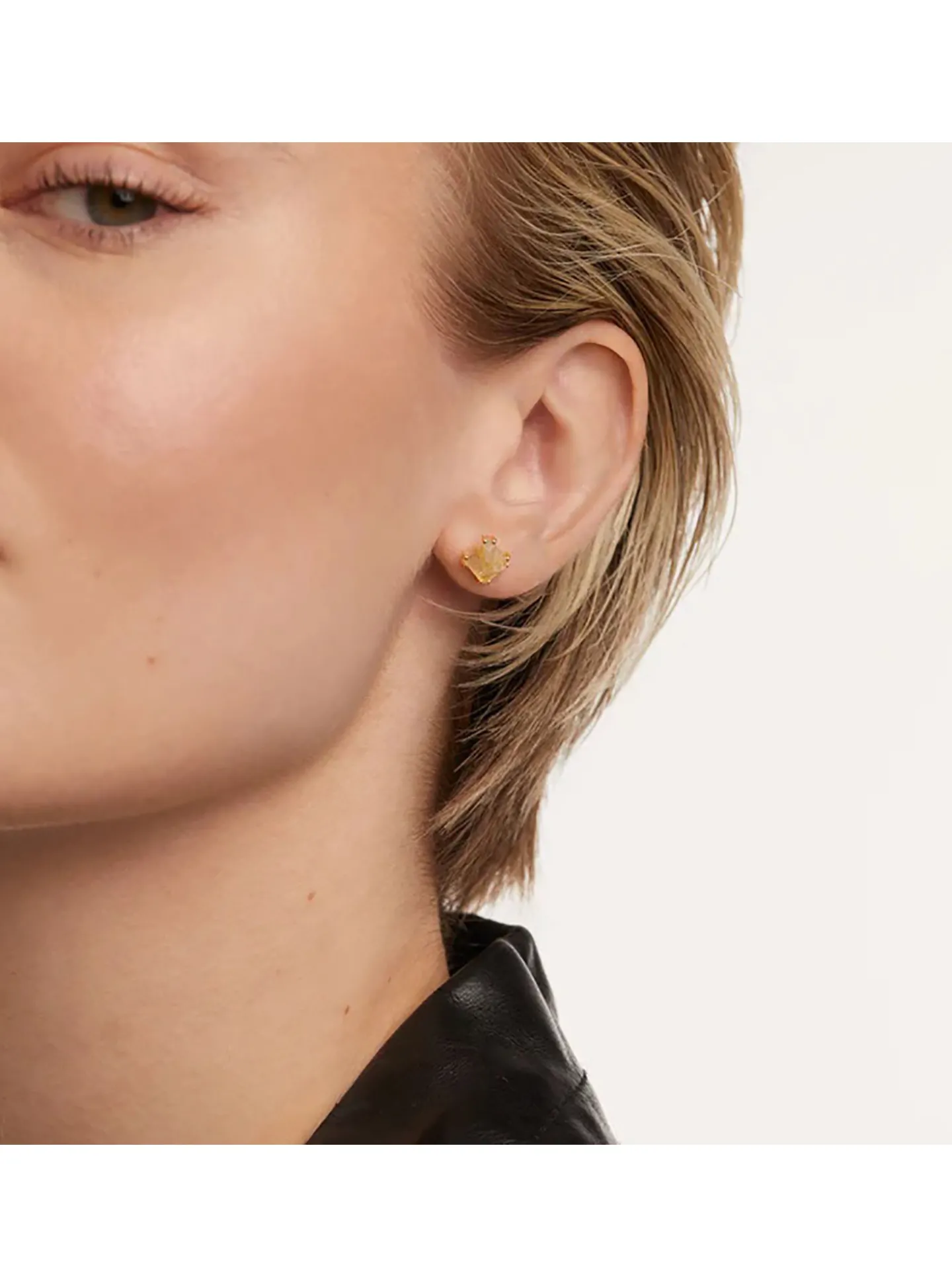 Boucle d'oreille individuelle PdPaola Suki Rutile