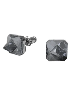 Boucle d'oreille Swarovski Chroma pyramide grise