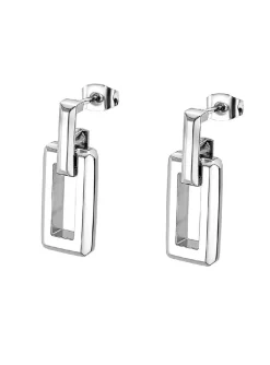 Boucles d'oreille Lotus Style Géométrique Acier