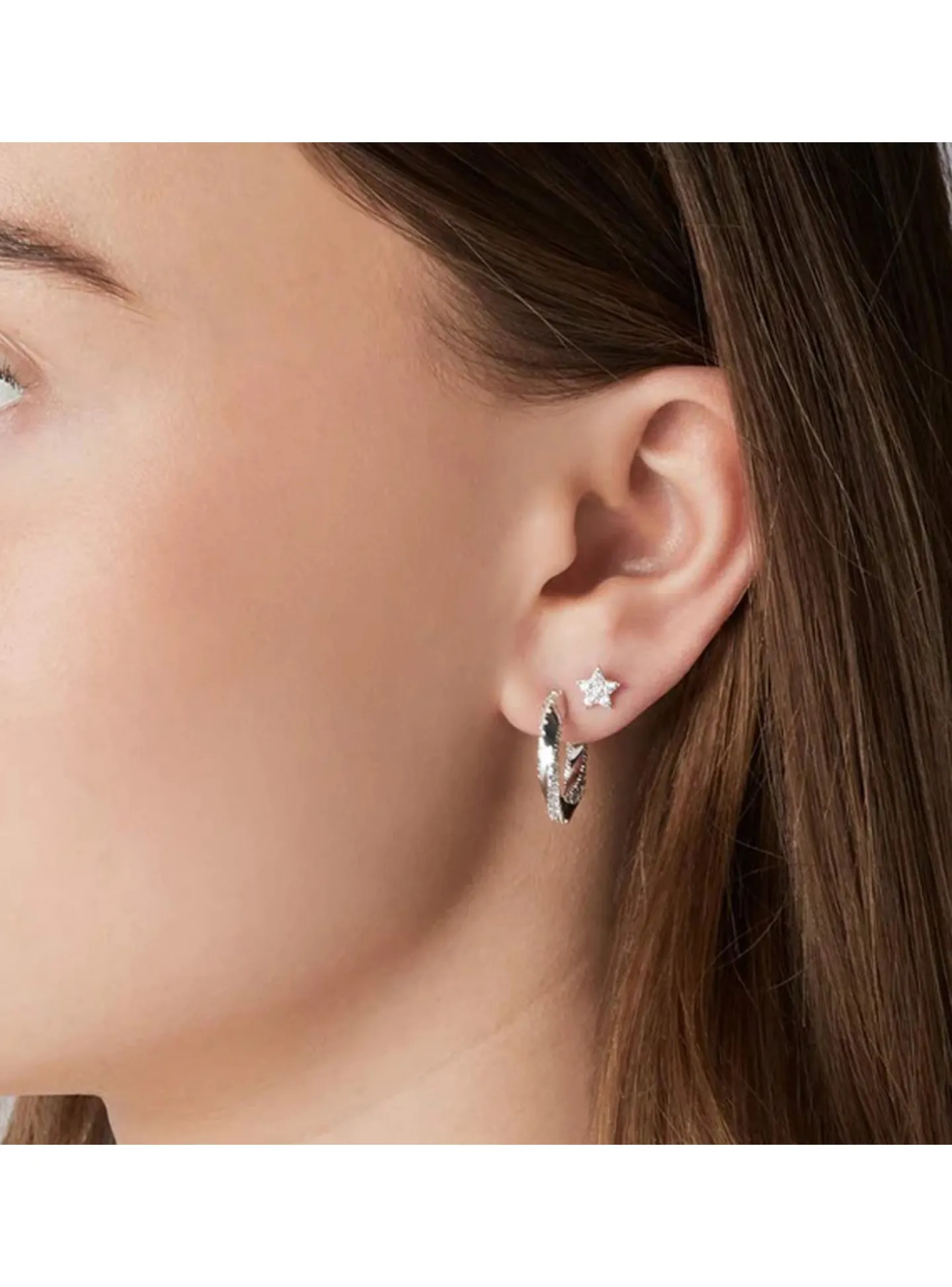 Boucles d'oreille puce Sif Jakobs MIRA_x005f_x000D_argent et oxyde de zirconium