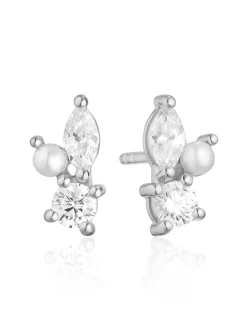 Boucles d'oreille puces Sif Jakobs ADRIA_x005f_x000D_Oxydes de zirconium et perles d'eau douce
