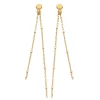 Boucles d'oreilles 2 brins forçat cubes or 9 carats