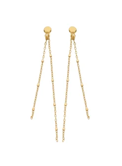 Boucles d'oreilles 2 brins forçat cubes or 9 carats