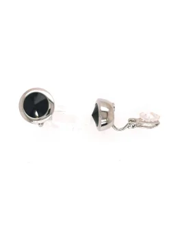 Boucles d'oreilles à clips Brillaxis cristal noir