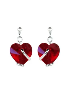 Boucles d'oreilles Andrea Marazzini coeur rouge