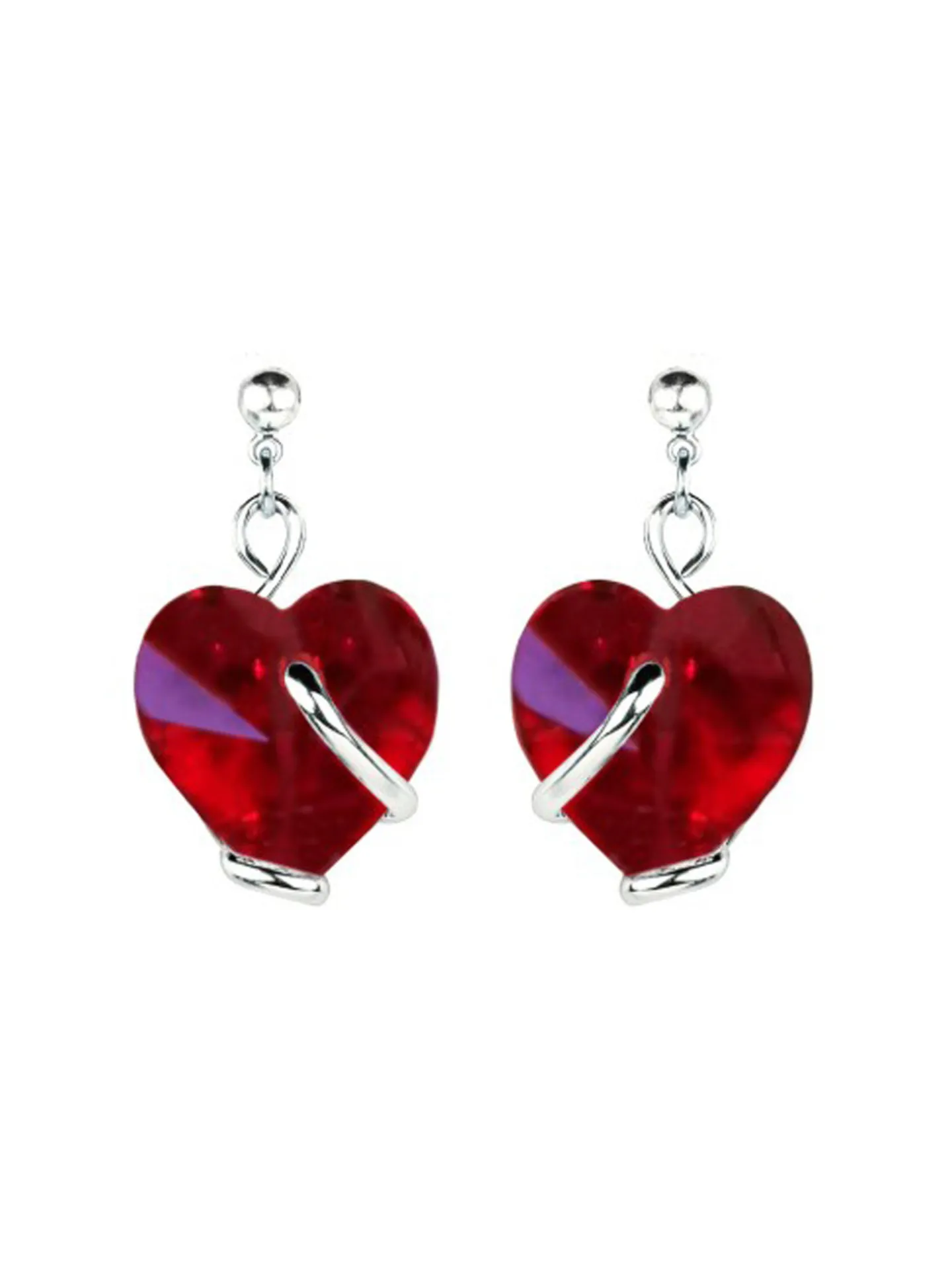 Boucles d'oreilles Andrea Marazzini coeur rouge