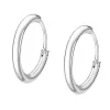 Boucles d'oreilles anneaux homme Lotus acier